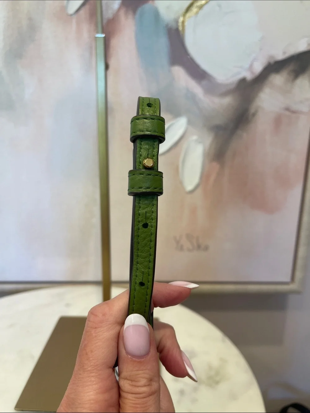 Tory Burch Green Pebbled Leather Crossbody